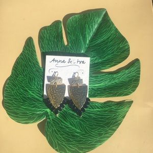 NWT Anna & Ava Gold Fashion Statement Earrings